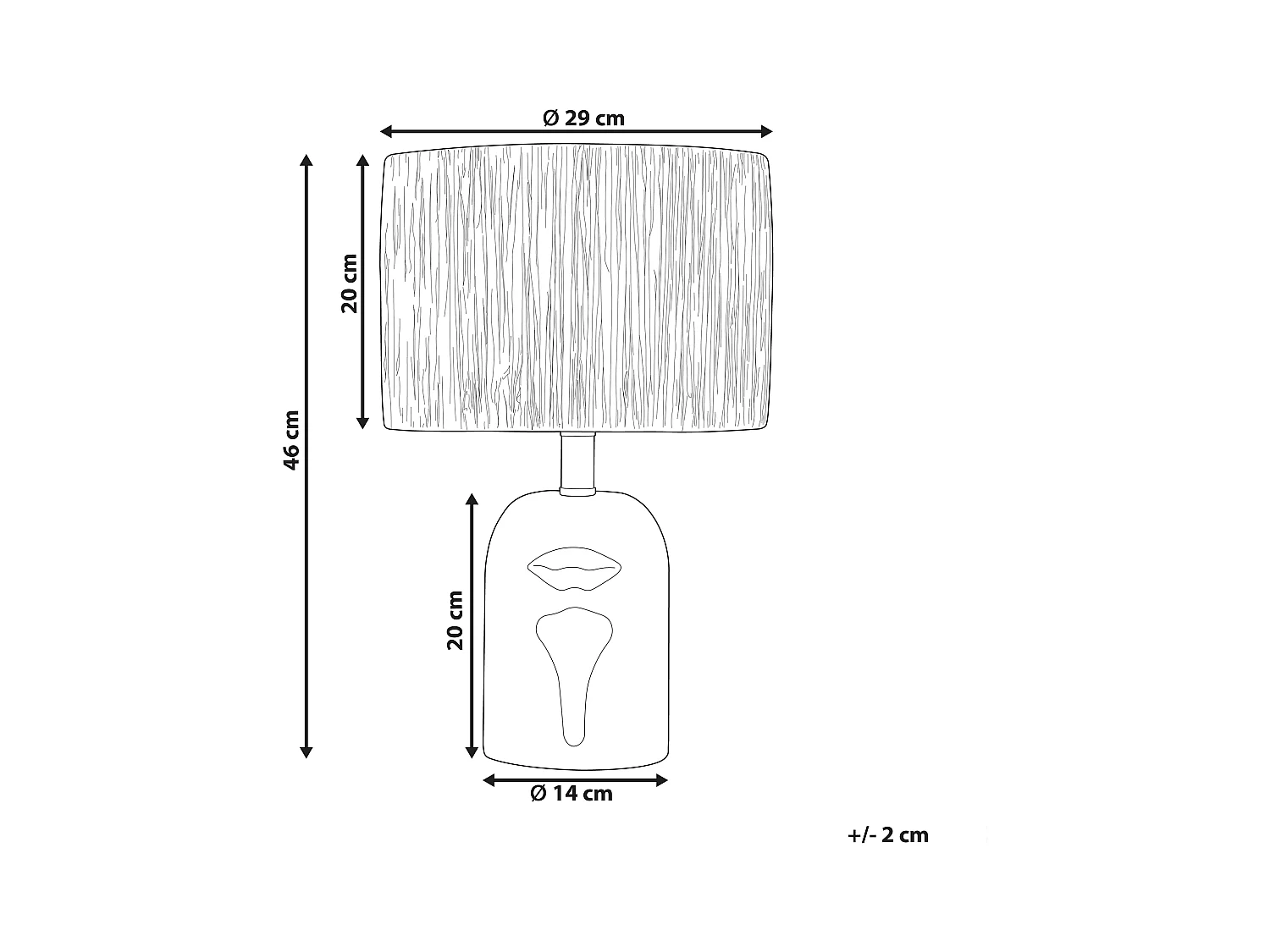 Lámpara de mesa JUBONES Cerámica Natural