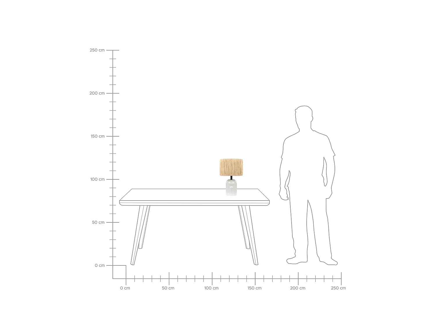 Lámpara de mesa JUBONES Cerámica Natural
