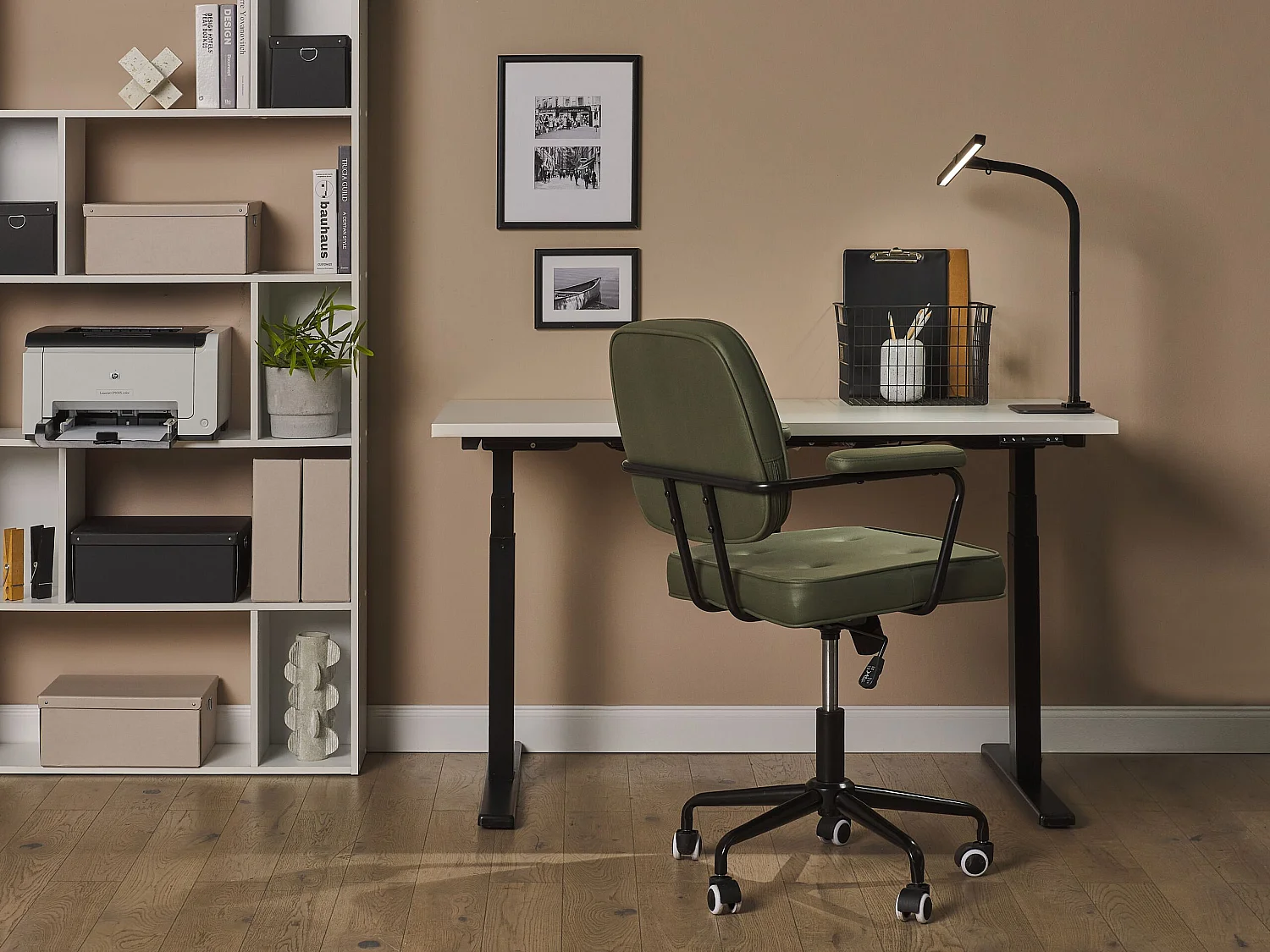 Lampe de bureau LED KOURIS Avec détecteur de mouvement Métal Noir