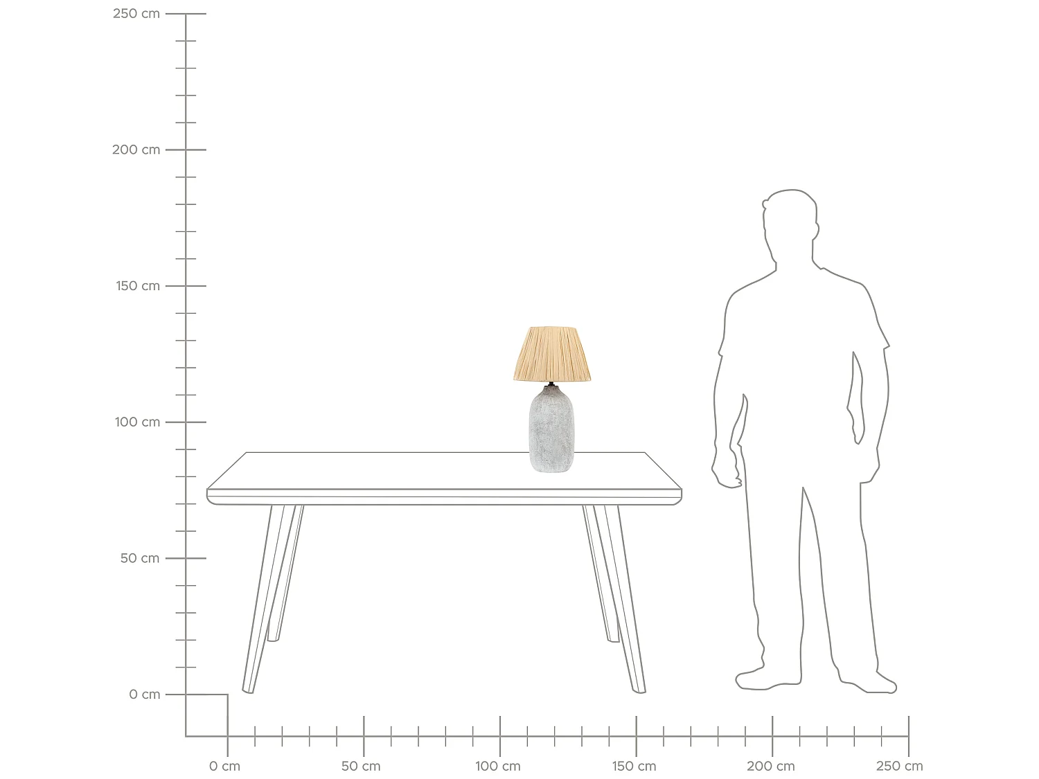 Lampe à poser MATILDE Céramique Gris