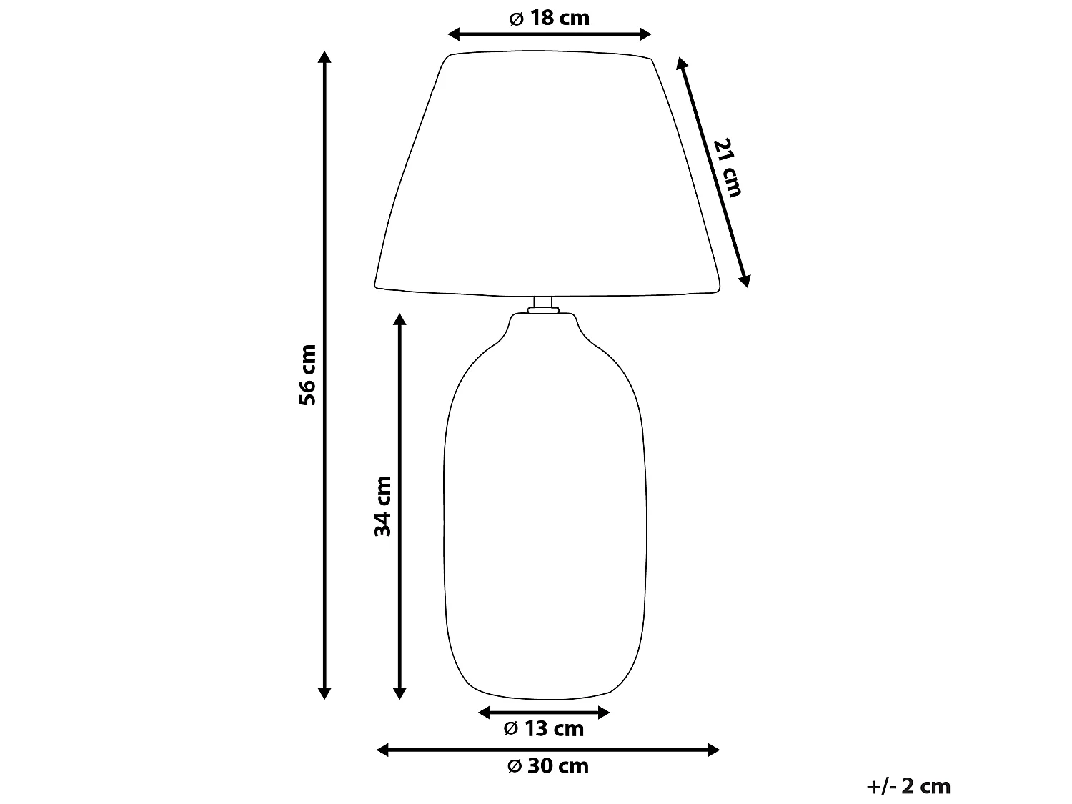 Lampe à poser MATILDE Céramique Gris