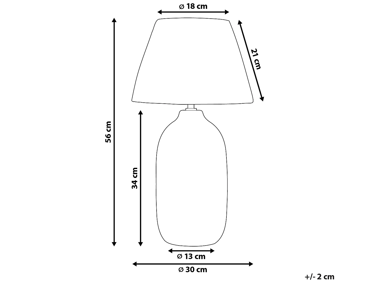Tafellamp MATILDE Keramiek Grijs