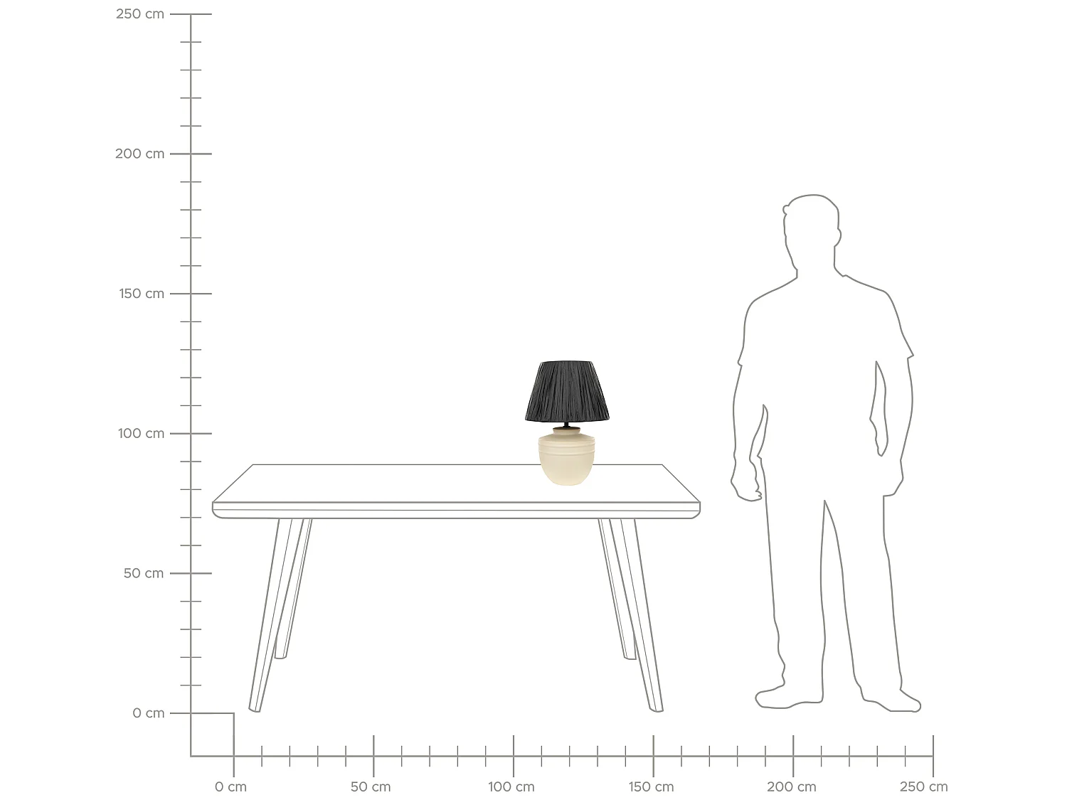 Lampe à poser TIGRE Céramique Beige