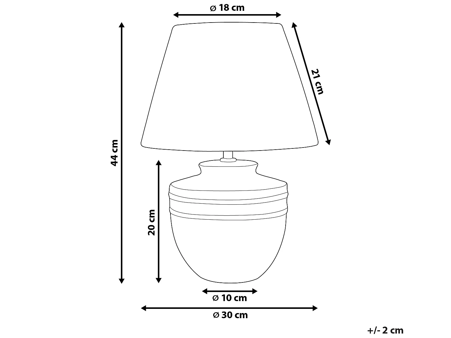 Lampe à poser TIGRE Céramique Beige