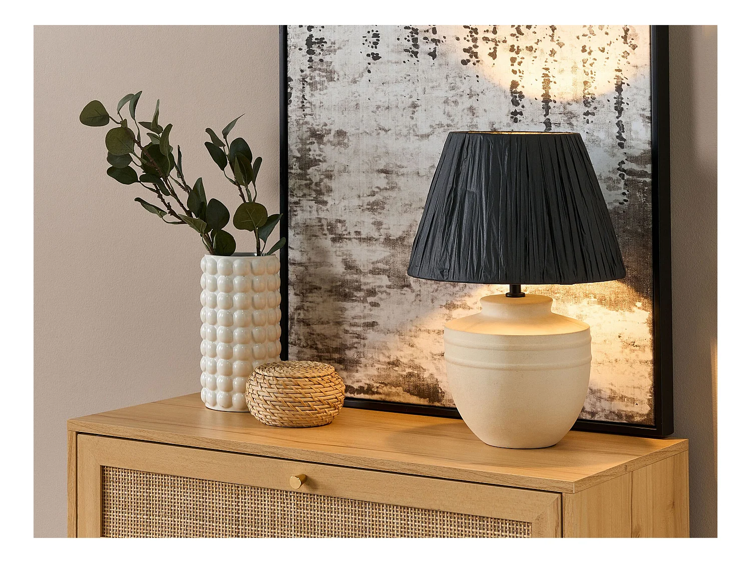 Tafellamp TIGRE Keramiek Beige