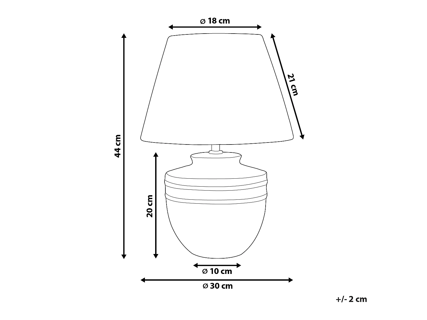 Tafellamp TIGRE Keramiek Beige