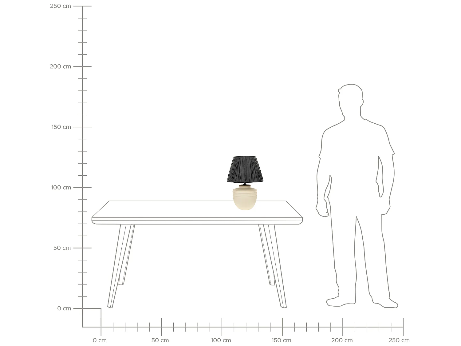 Lampe à poser TIGRE Céramique Beige