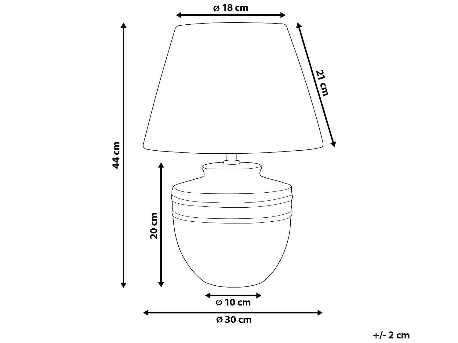 Lampe à poser TIGRE Céramique Beige