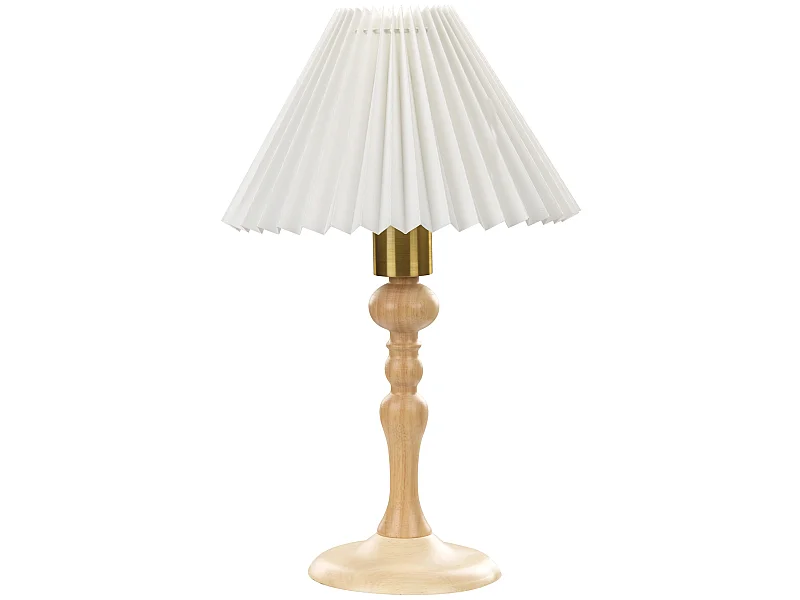 Lampe à poser COOKS Bois de chêne Marron clair/blanc