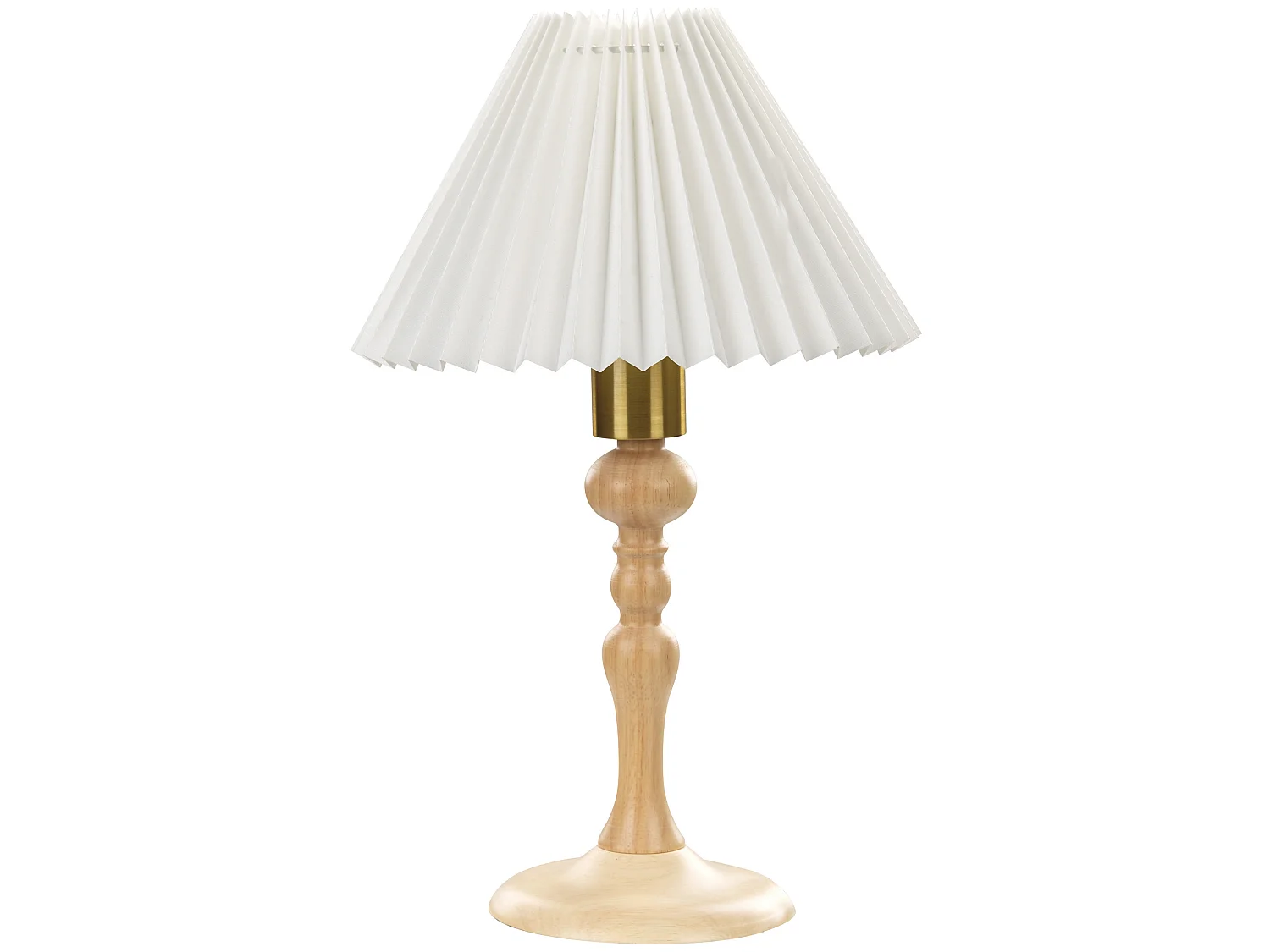 Lampe à poser COOKS Bois de chêne Marron clair/blanc