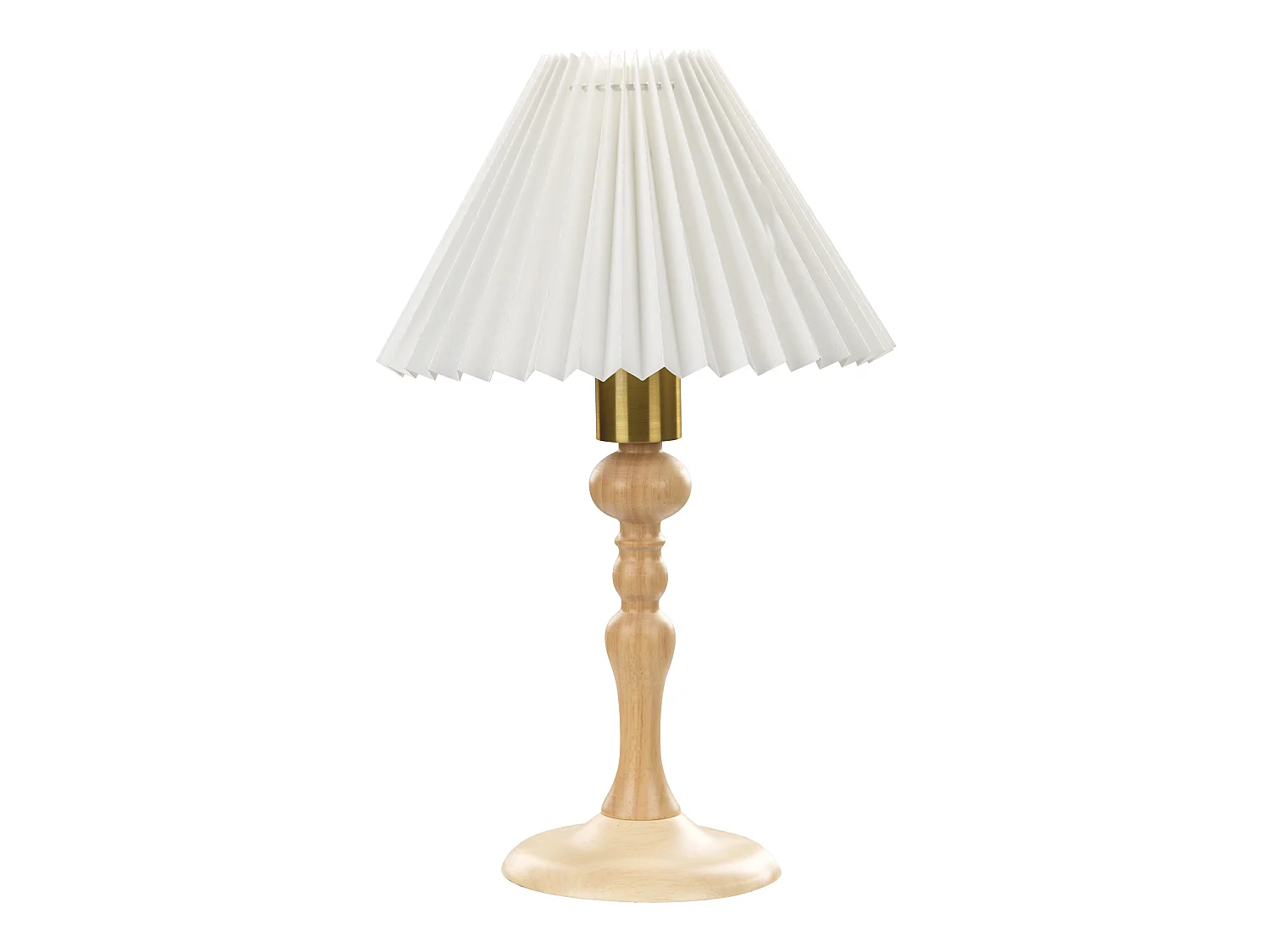 Lampe à poser COOKS Bois de chêne Marron clair/blanc