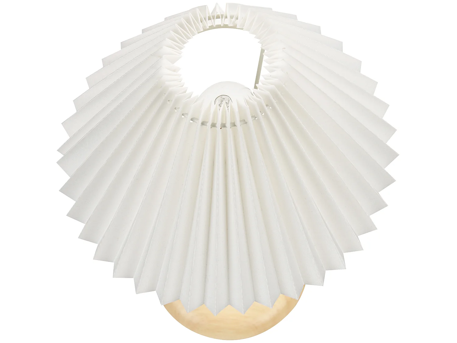 Tischlampe Holz hellbraun mit Stoffschirm weiß Kegelform 39 cm Retro-Stil Cooks