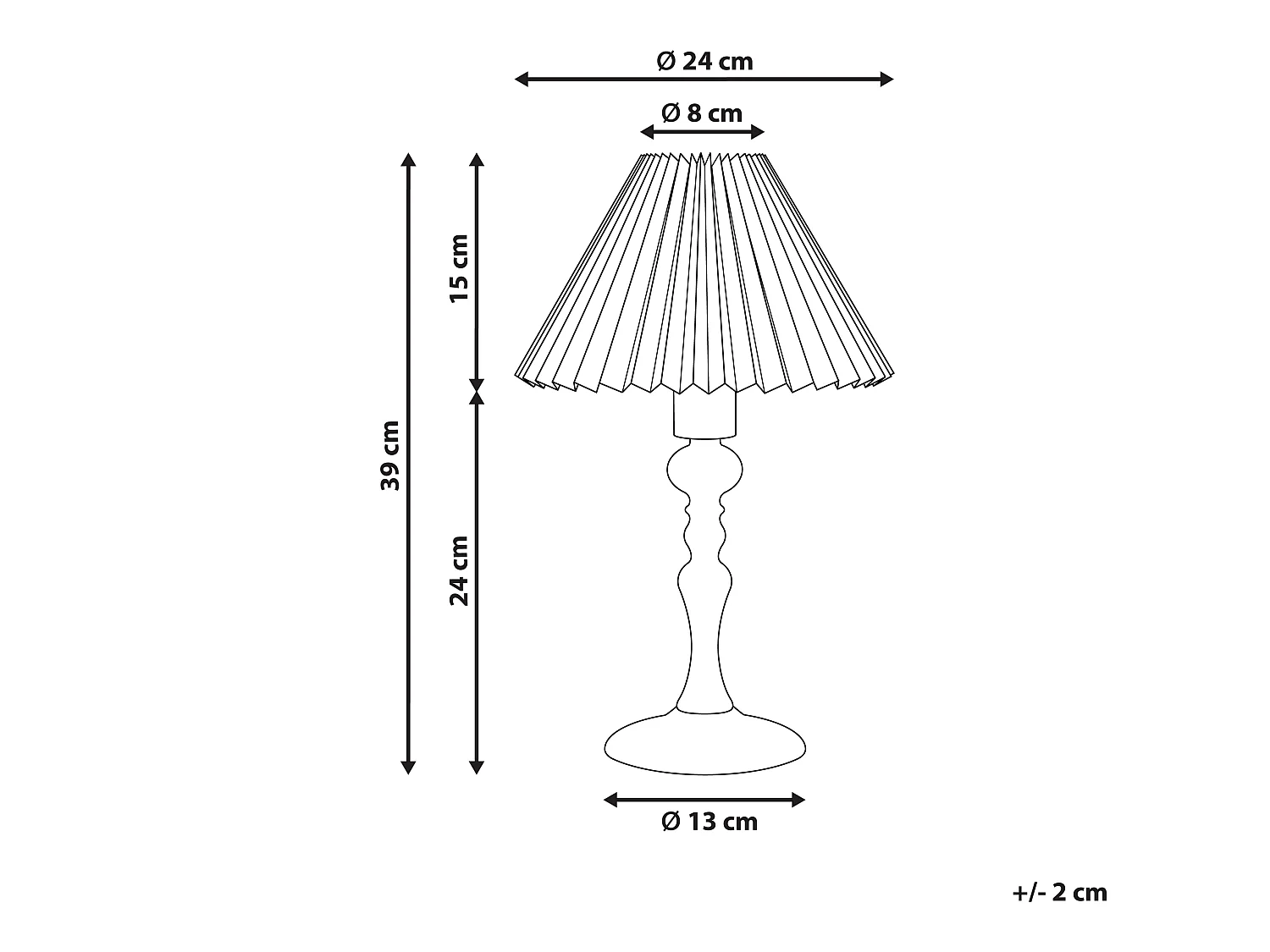 Tischlampe Holz hellbraun mit Stoffschirm weiß Kegelform 39 cm Retro-Stil Cooks
