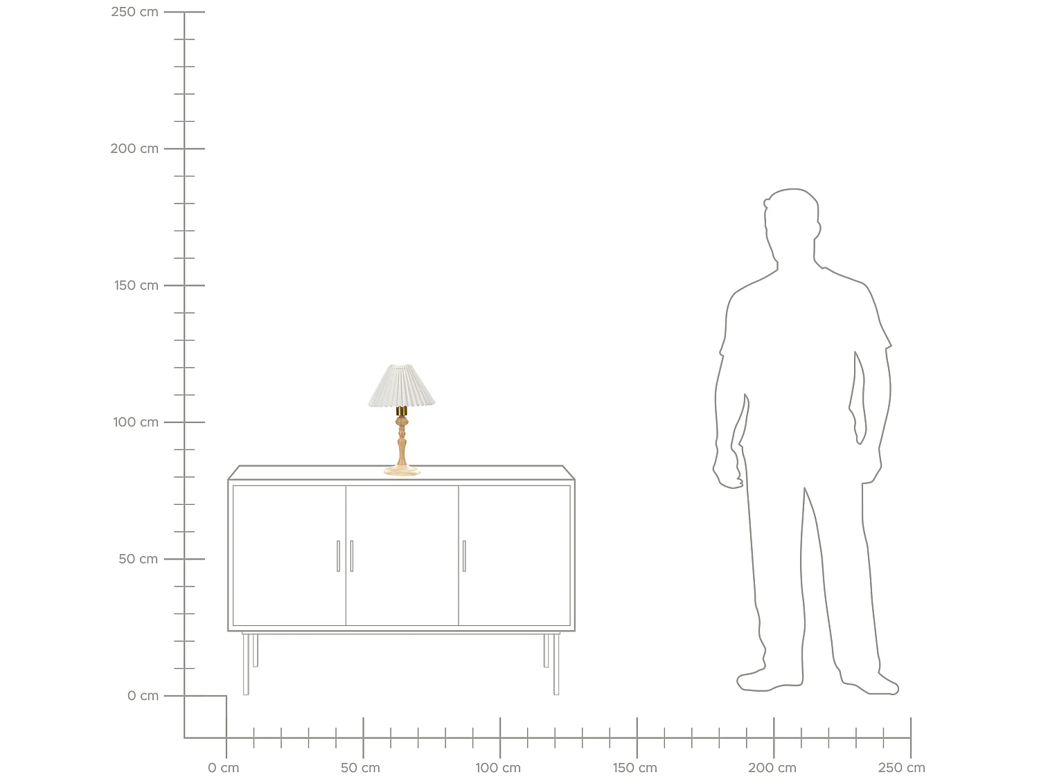 Lampe à poser COOKS Bois de chêne Marron clair/blanc