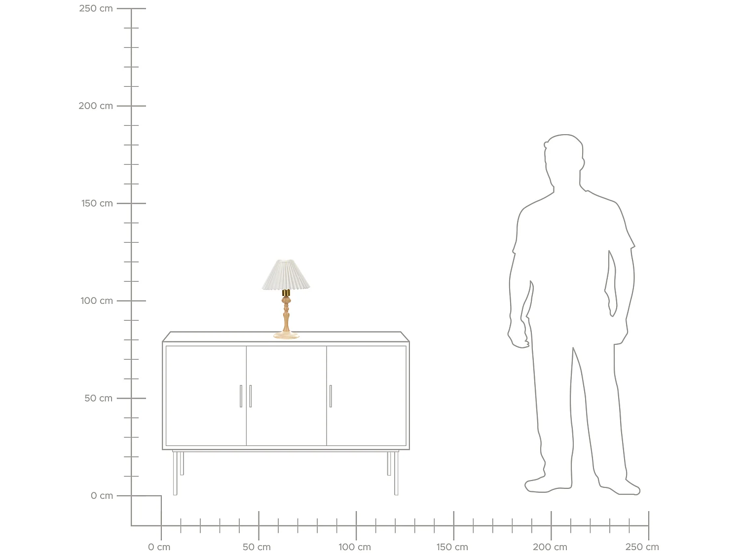 Tafellamp COOKS Eikenhout Lichtbruin/wit