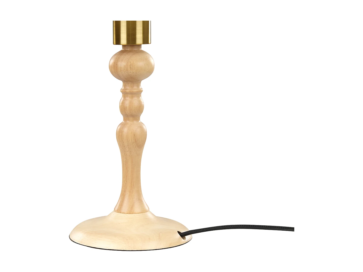 Lampe à poser COOKS Bois de chêne Marron clair/blanc