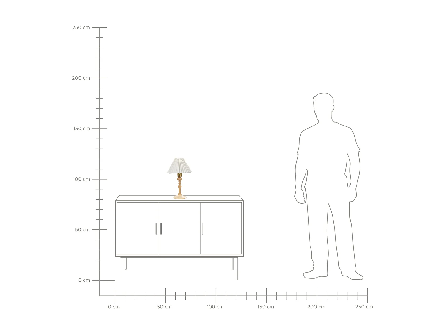 Lampe à poser COOKS Bois de chêne Marron clair/blanc