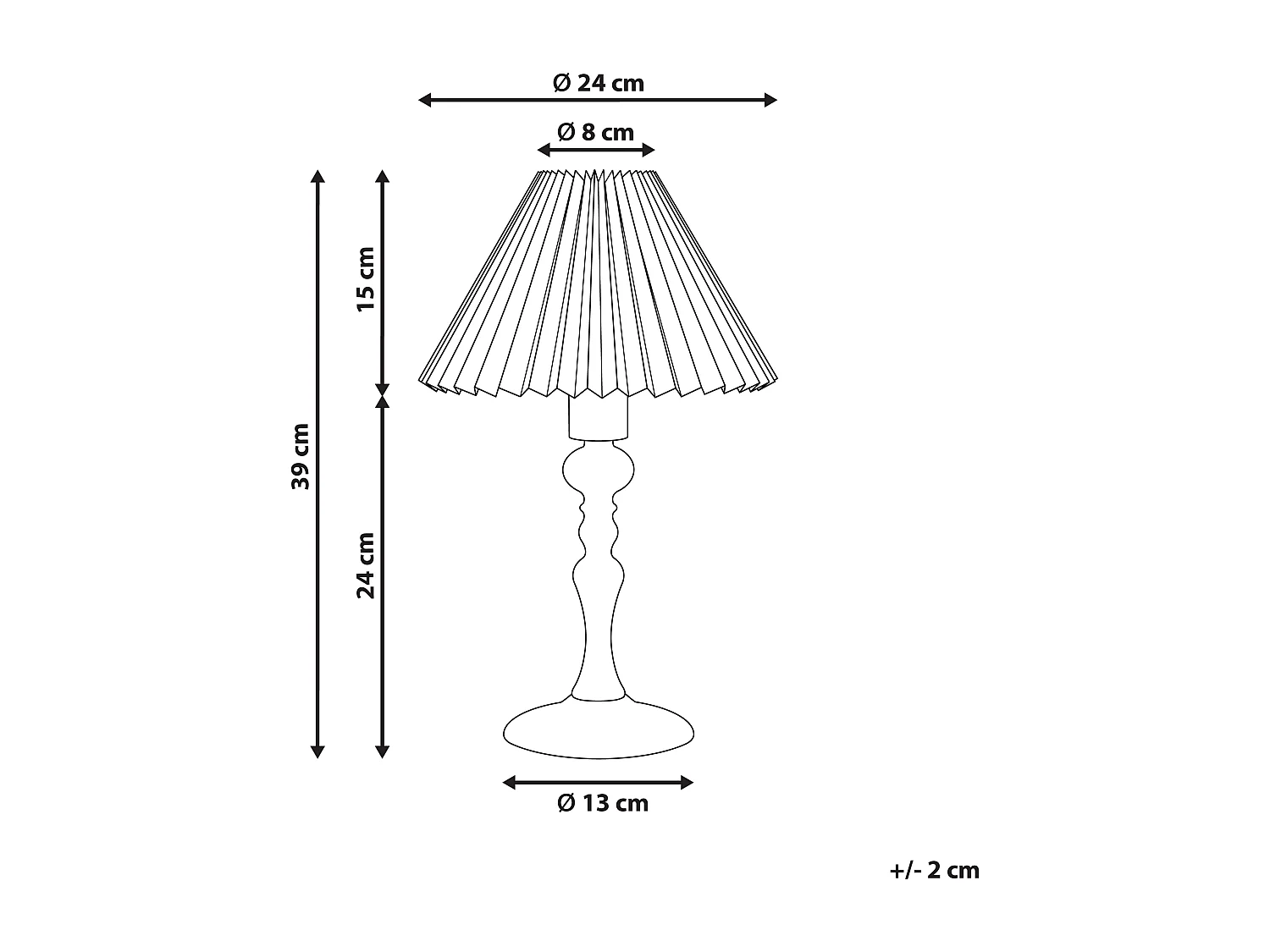 Lampe à poser COOKS Bois de chêne Marron clair/blanc
