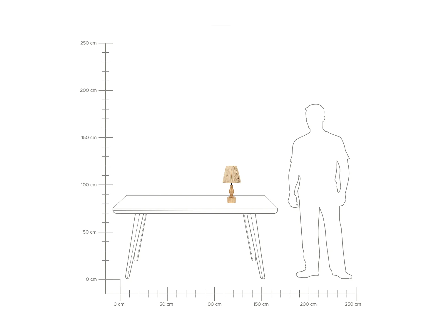 Lampe à poser MORONA Bois de chêne Naturel