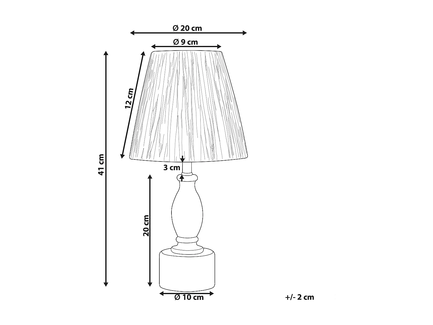 Lampe à poser MORONA Bois de chêne Naturel