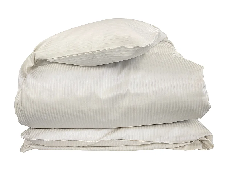 Housse de couette 260x240 cm satin de coton GRAND HÔTEL sable