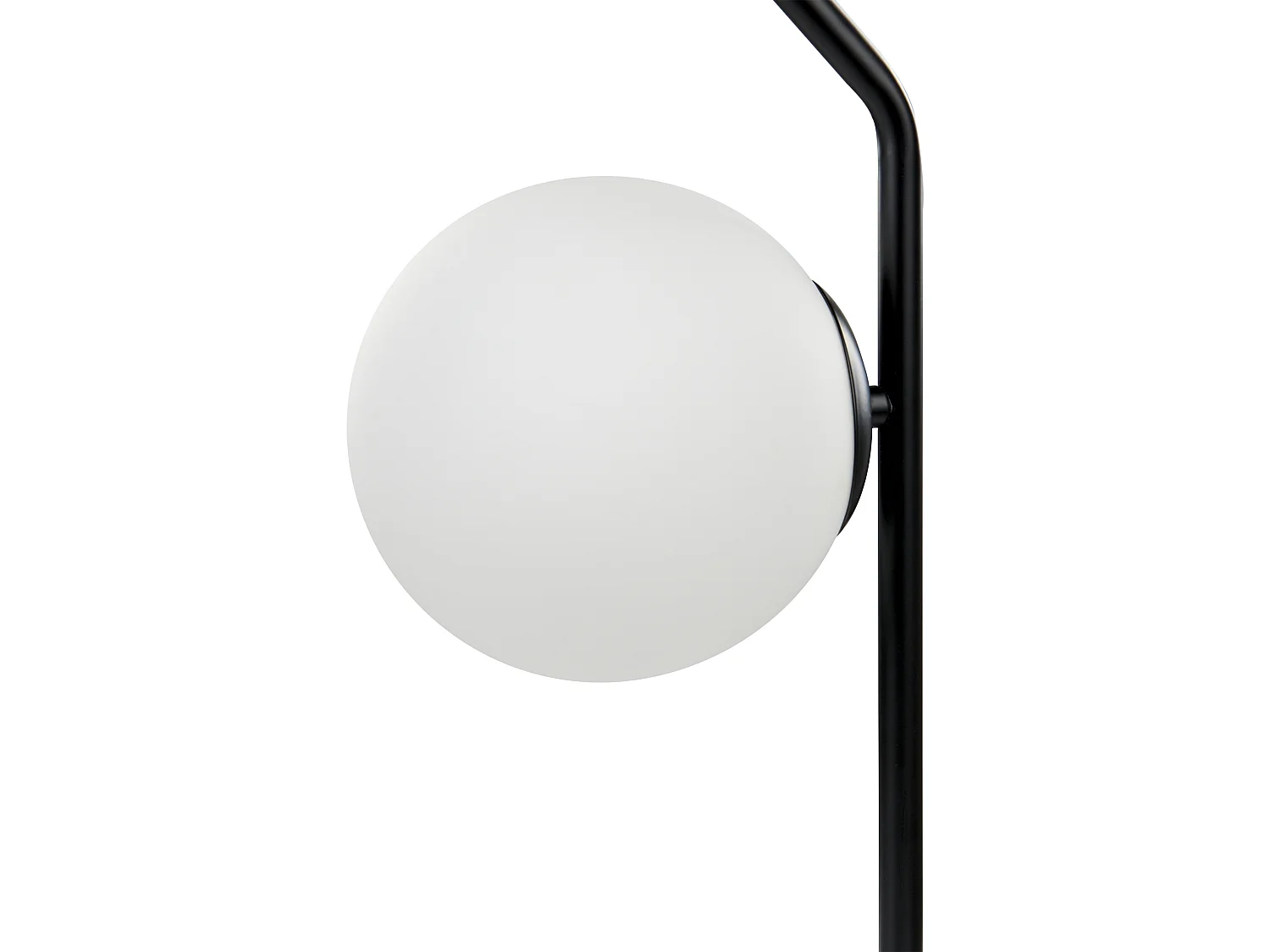 Tischlampe aus Glas Metall schwarz / weiß 47 cm Kugelform Modern Wapiti