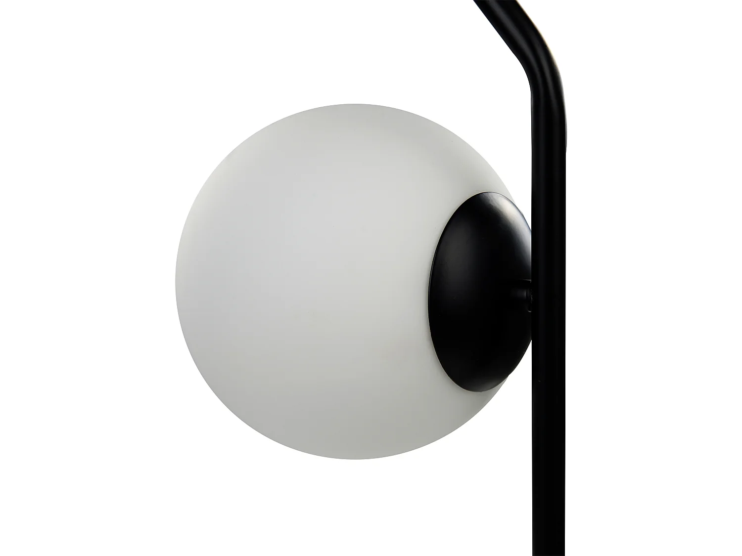 Tischlampe aus Glas Metall schwarz / weiß 47 cm Kugelform Modern Wapiti