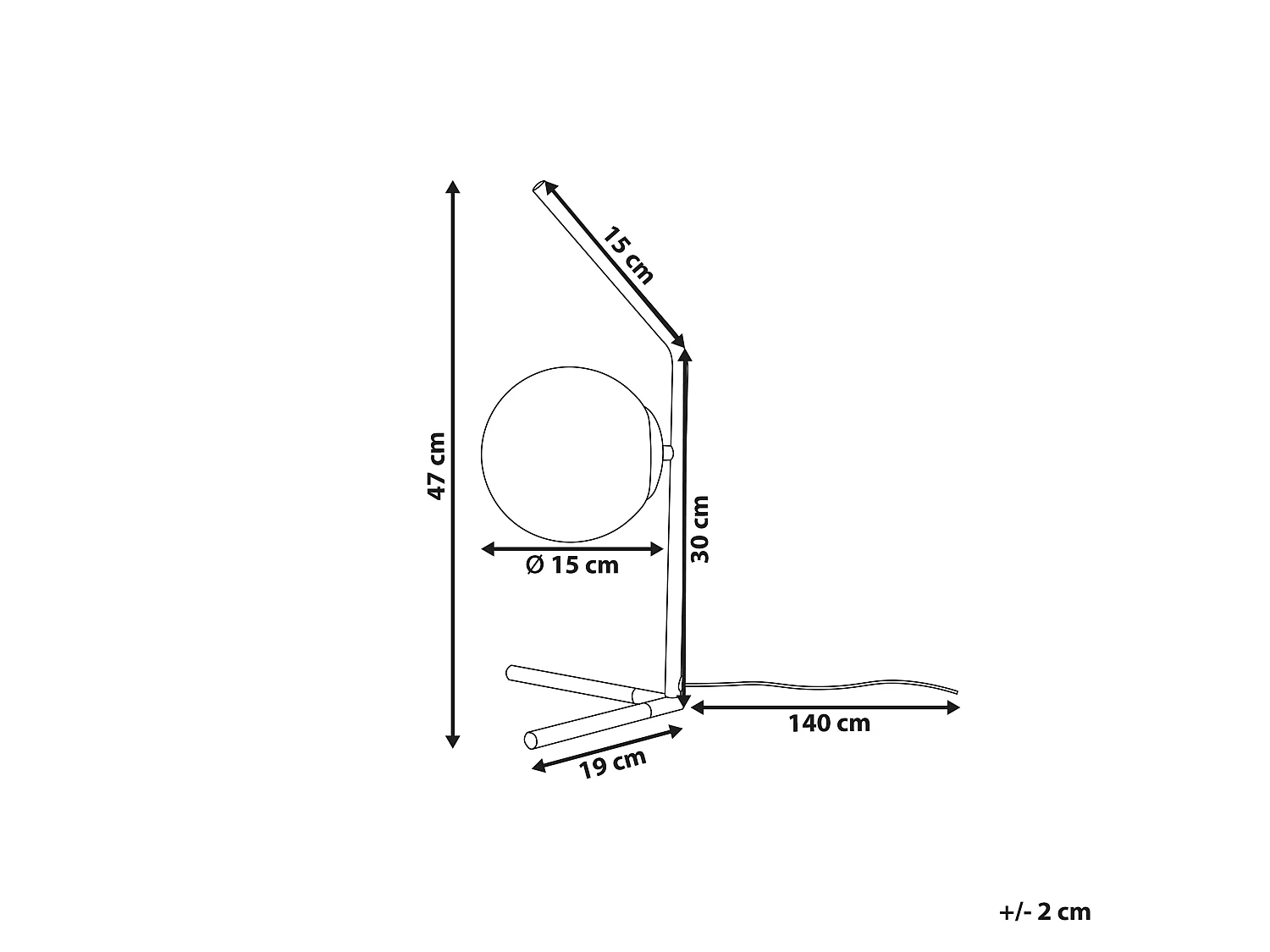 Tafellamp WAPITI Metaal Zwart