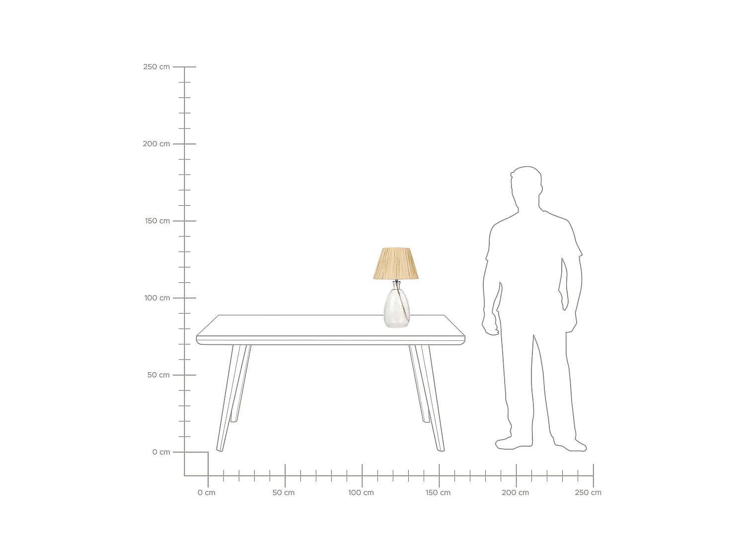 Tafellamp BLANCO Glas Natuurlijk