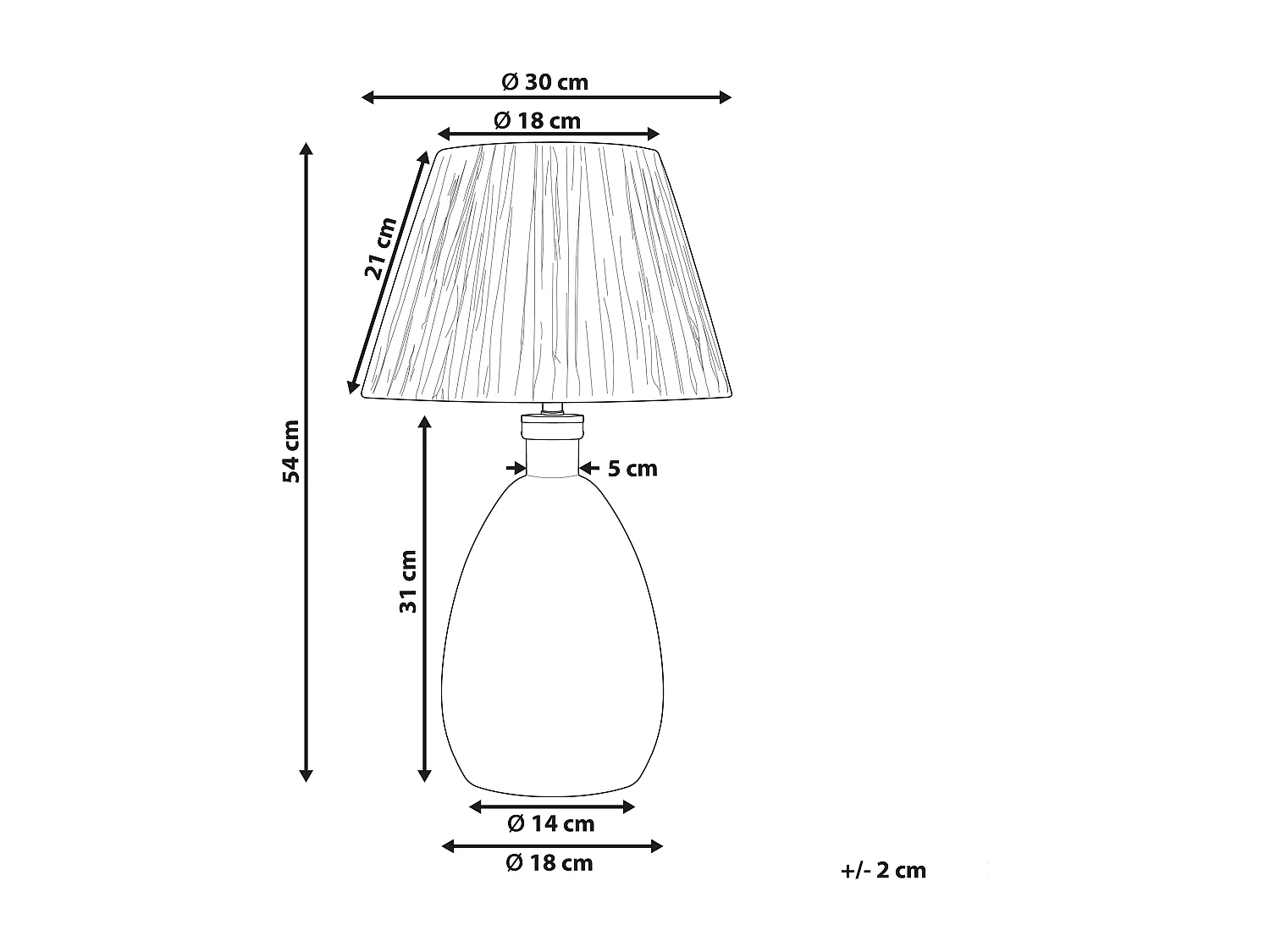 Tafellamp BLANCO Glas Natuurlijk