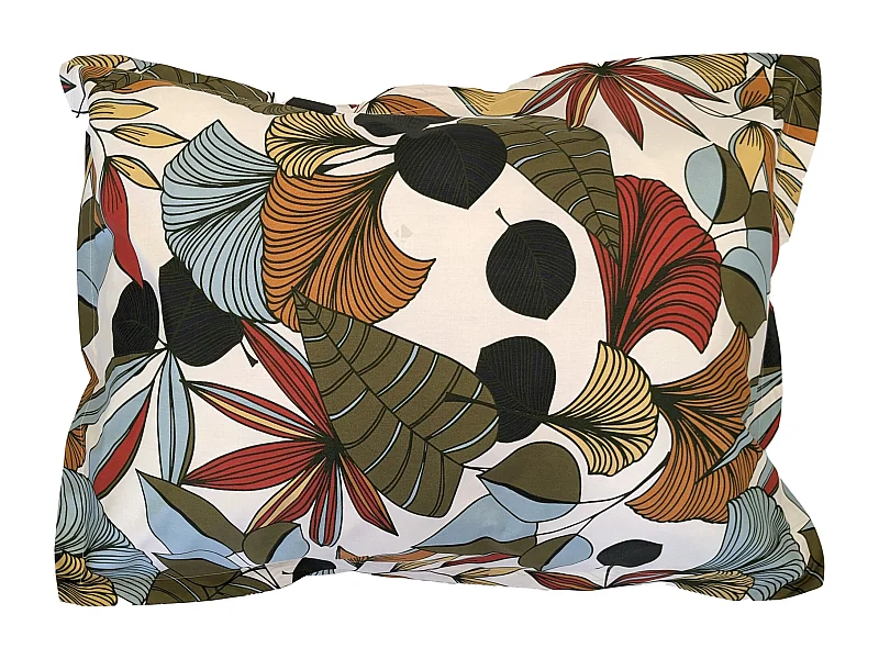 Taie d'oreiller 50x70 cm percale coton CASCADE vert Sauge