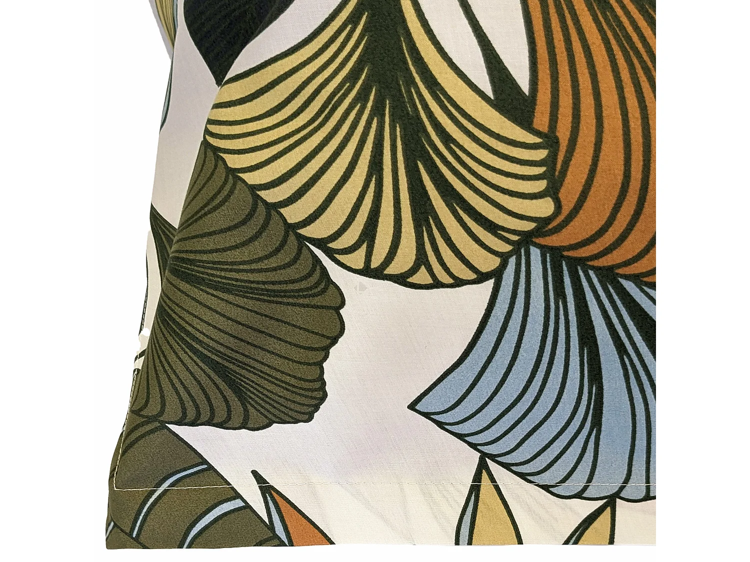 Taie d'oreiller 50x70 cm percale coton CASCADE vert Sauge