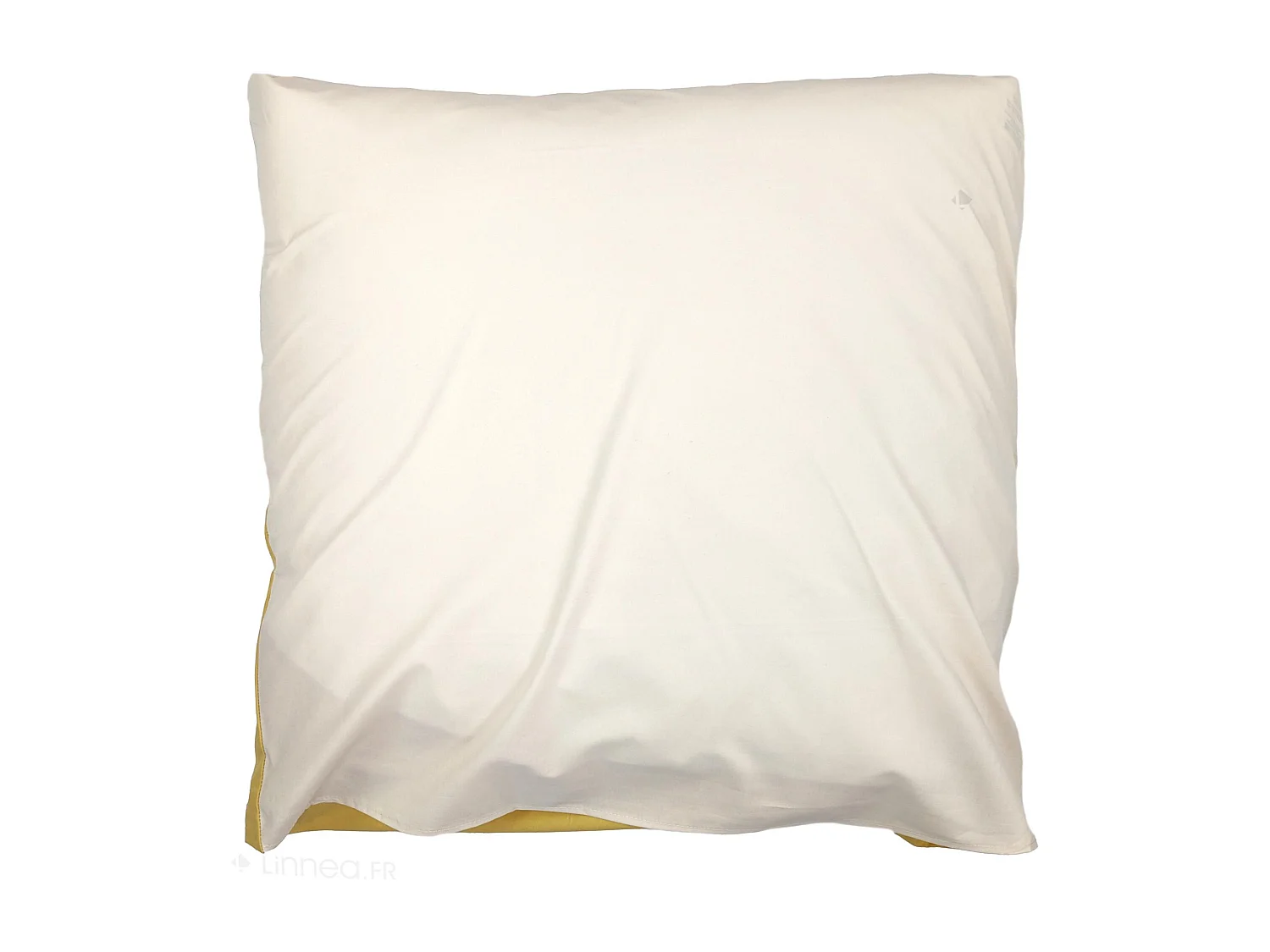 Taie d'oreiller bicolore 65x65 cm percale coton ROMY Ambre