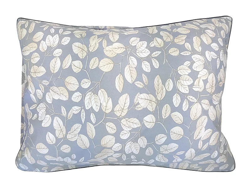 Taie d'oreiller 50x70 cm en 100% percale de coton LISON gris