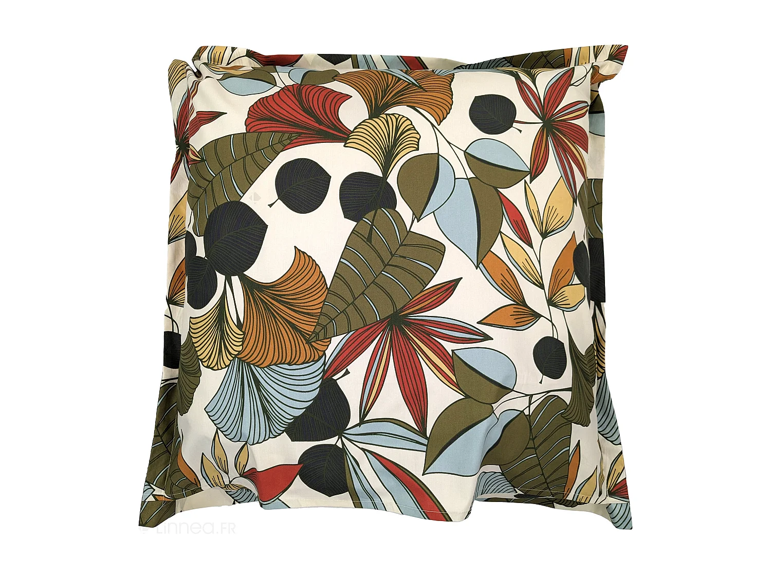 Taie d'oreiller 65x65 cm percale coton CASCADE vert Sauge