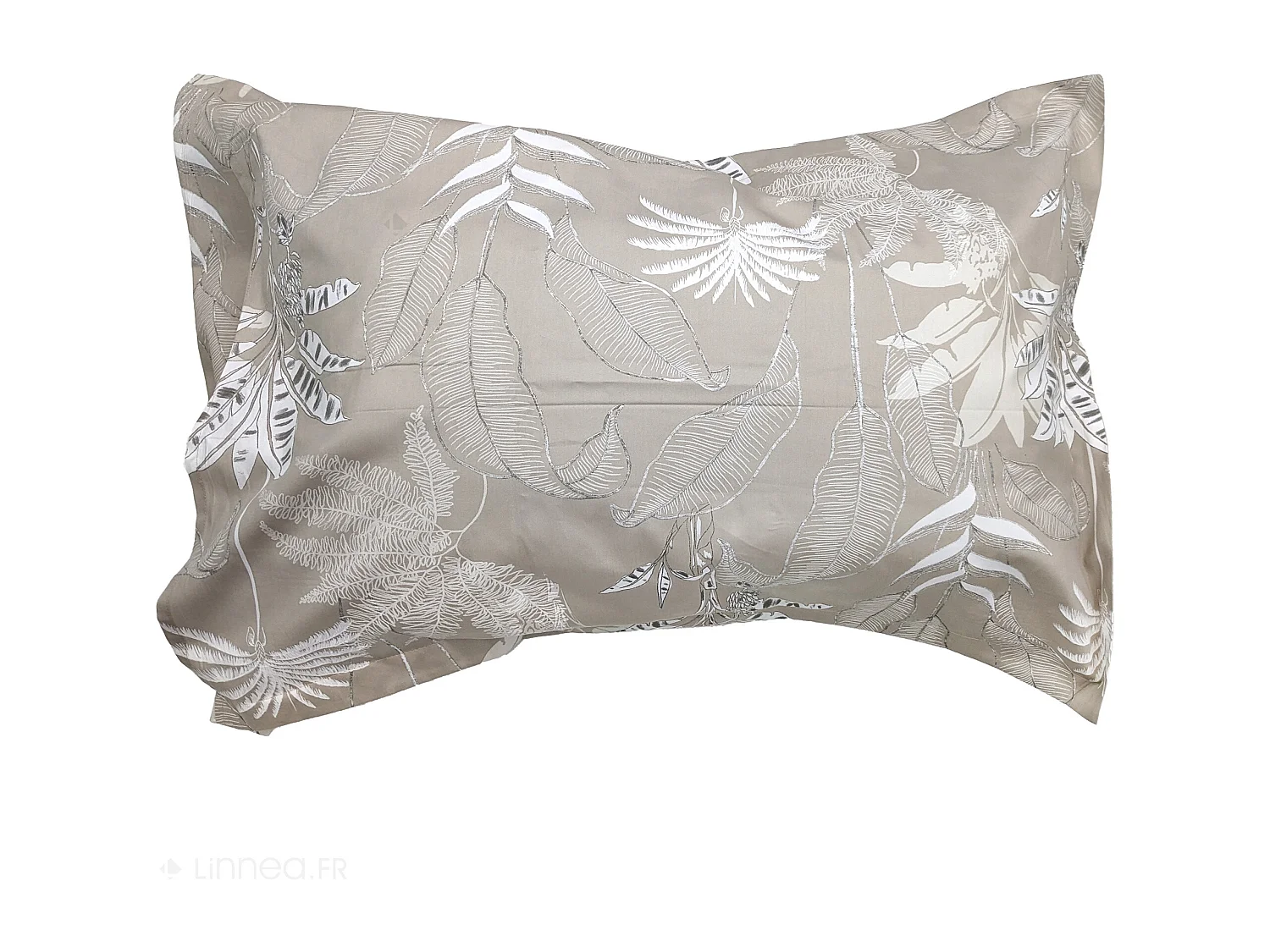 Taie d'oreiller 50x70 cm satin de coton CAYENNE beige ficelle