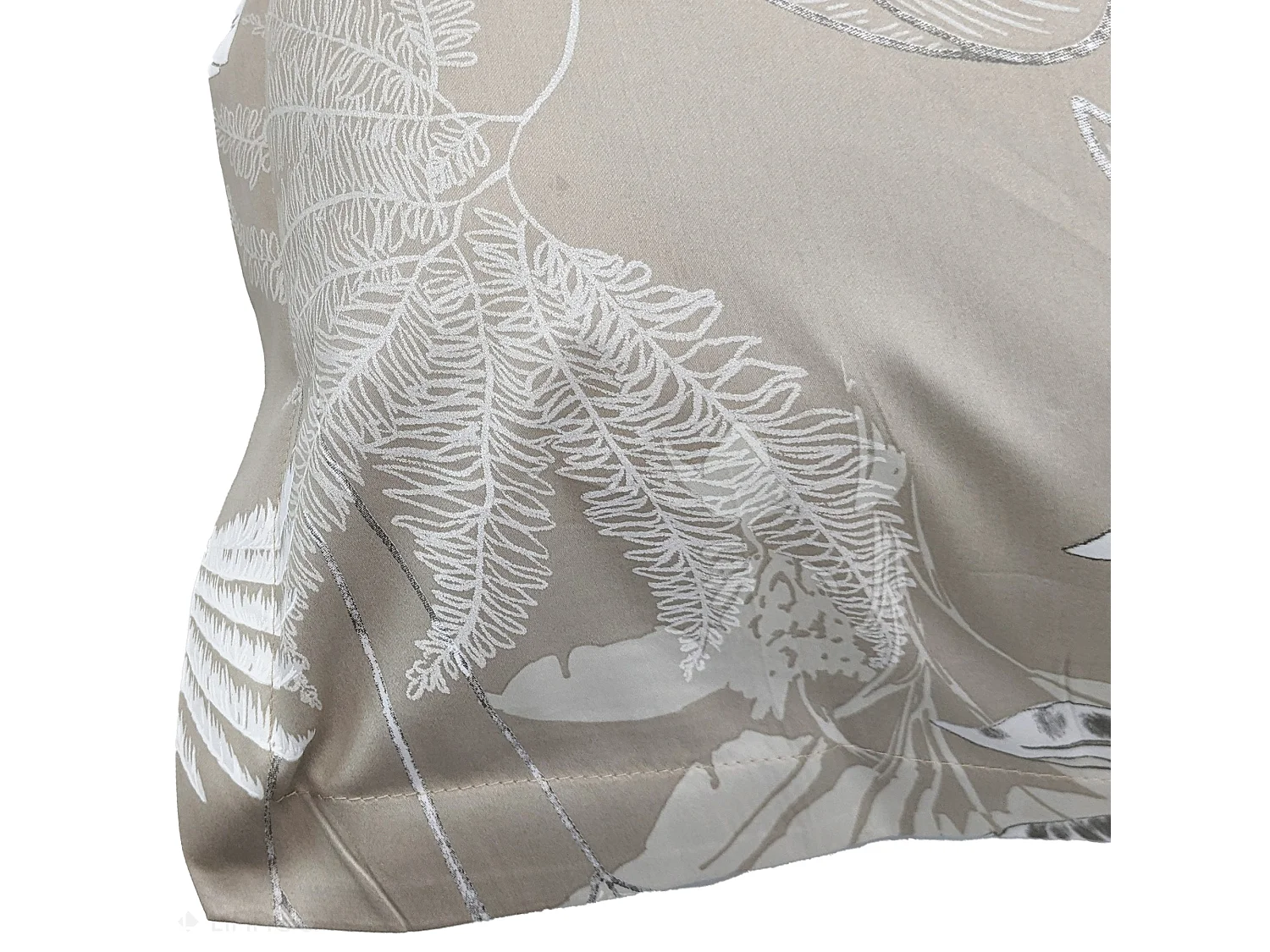 Taie d'oreiller 50x70 cm satin de coton CAYENNE beige ficelle