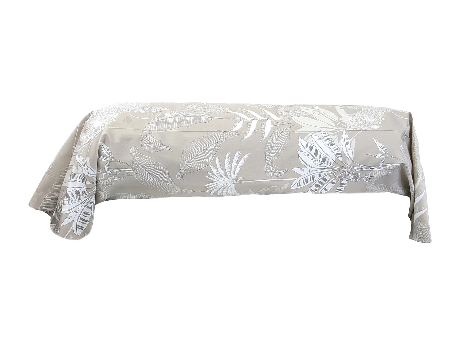 Taie de traversin 140x43 cm satin de coton CAYENNE beige ficelle