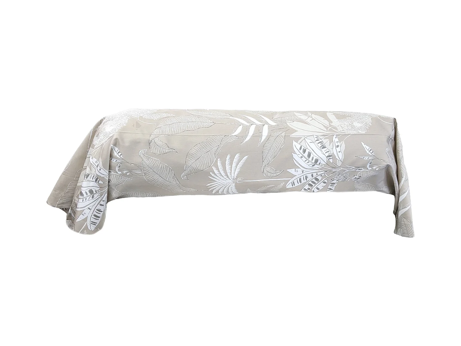 Taie de traversin 140x43 cm satin de coton CAYENNE beige ficelle