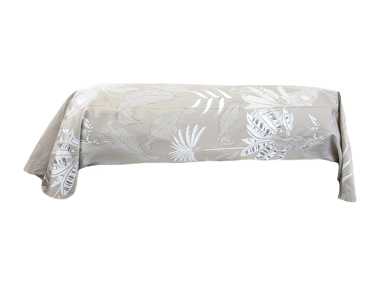 Taie de traversin 200x43 cm satin de coton CAYENNE beige ficelle