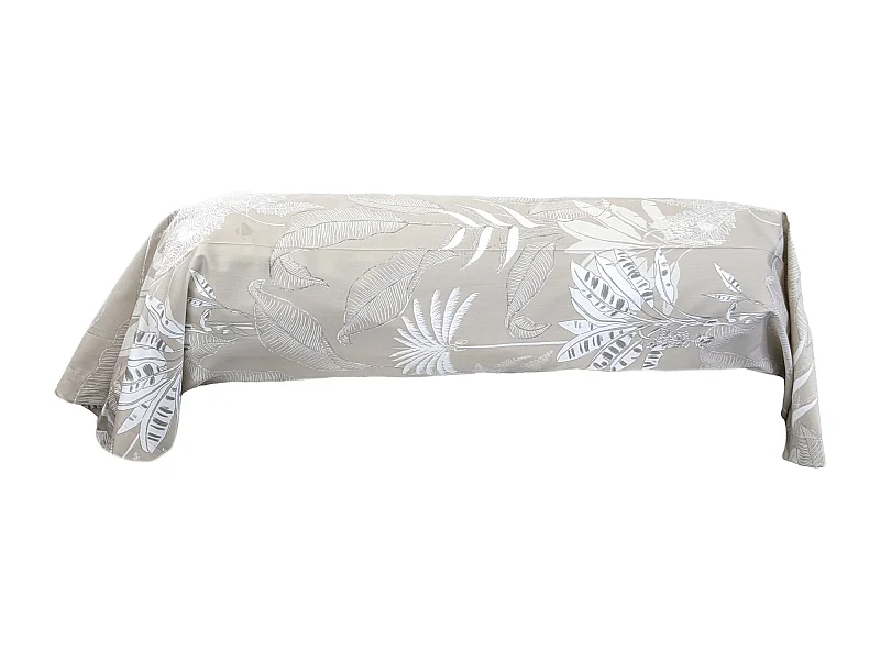 Taie de traversin 200x43 cm satin de coton CAYENNE beige ficelle