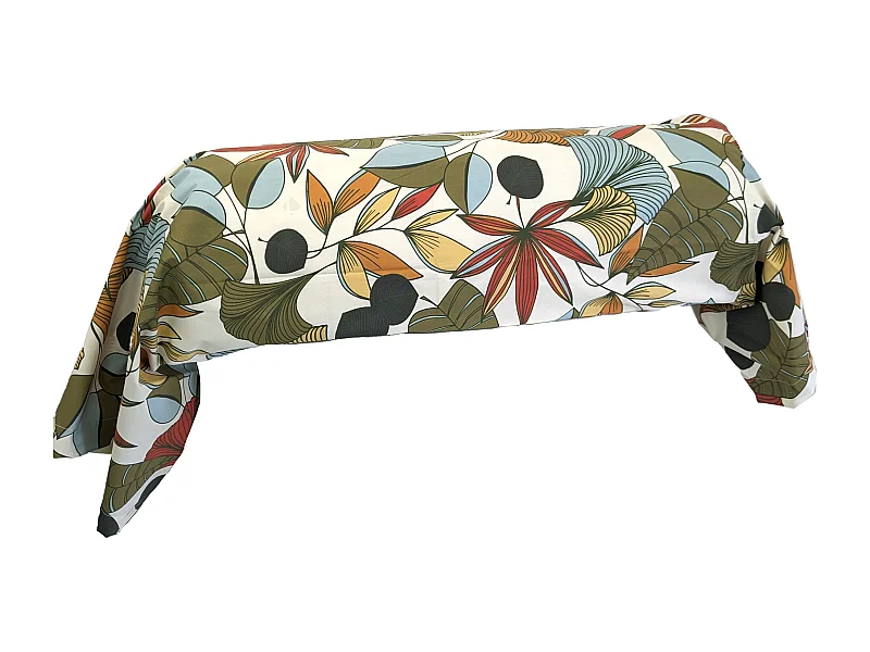 Taie de traversin 43X140 cm percale coton CASCADE vert Sauge