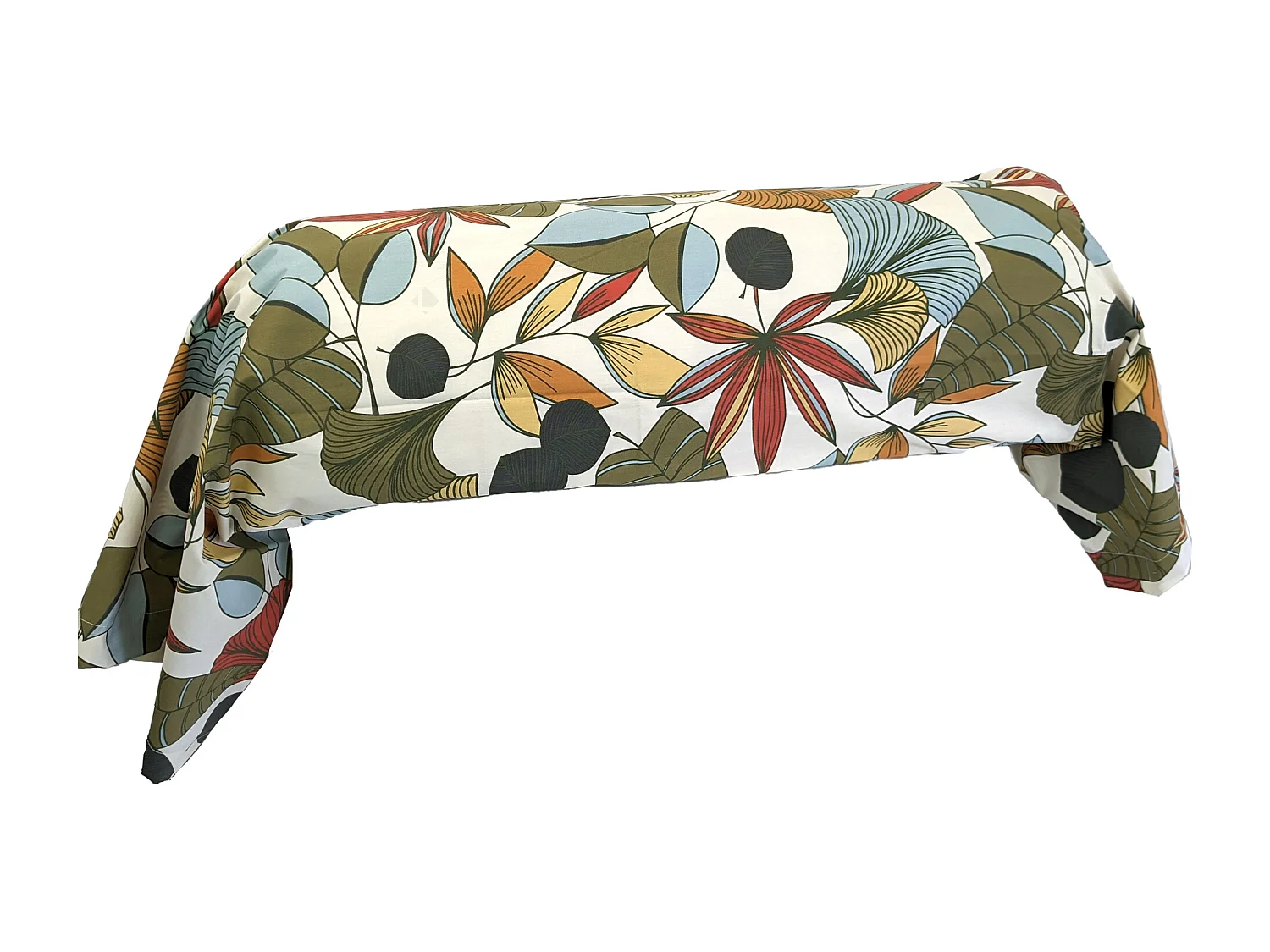 Taie de traversin 43X140 cm percale coton CASCADE vert Sauge