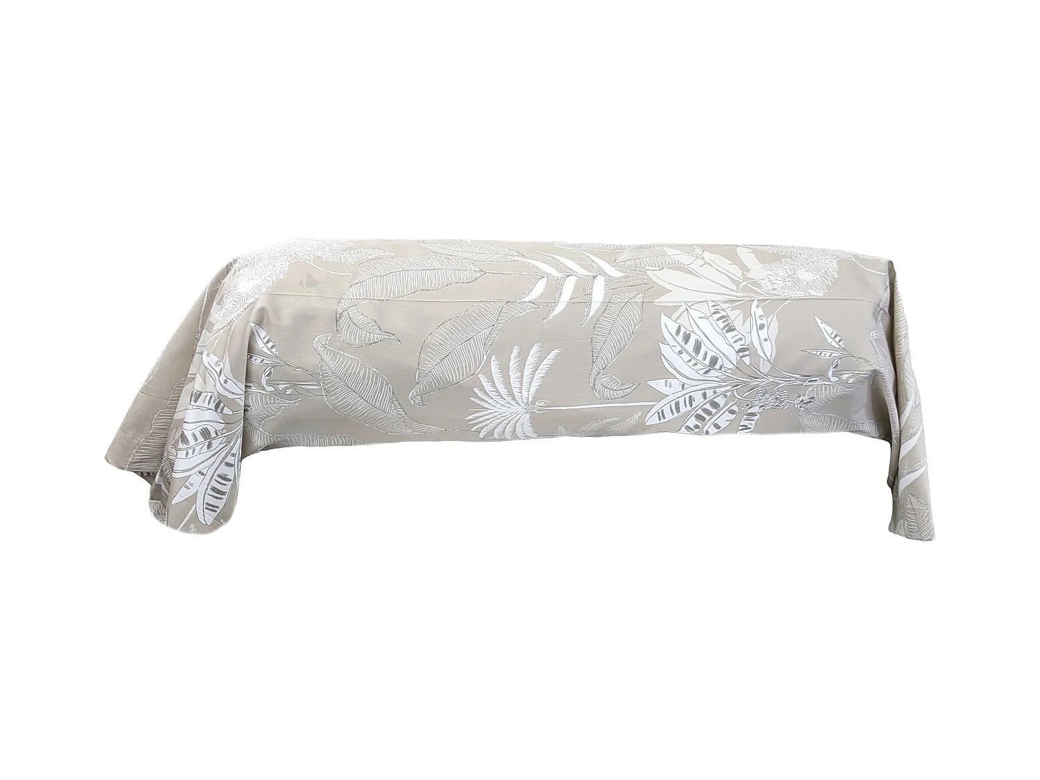 Taie de traversin 240x43 cm satin de coton CAYENNE beige ficelle
