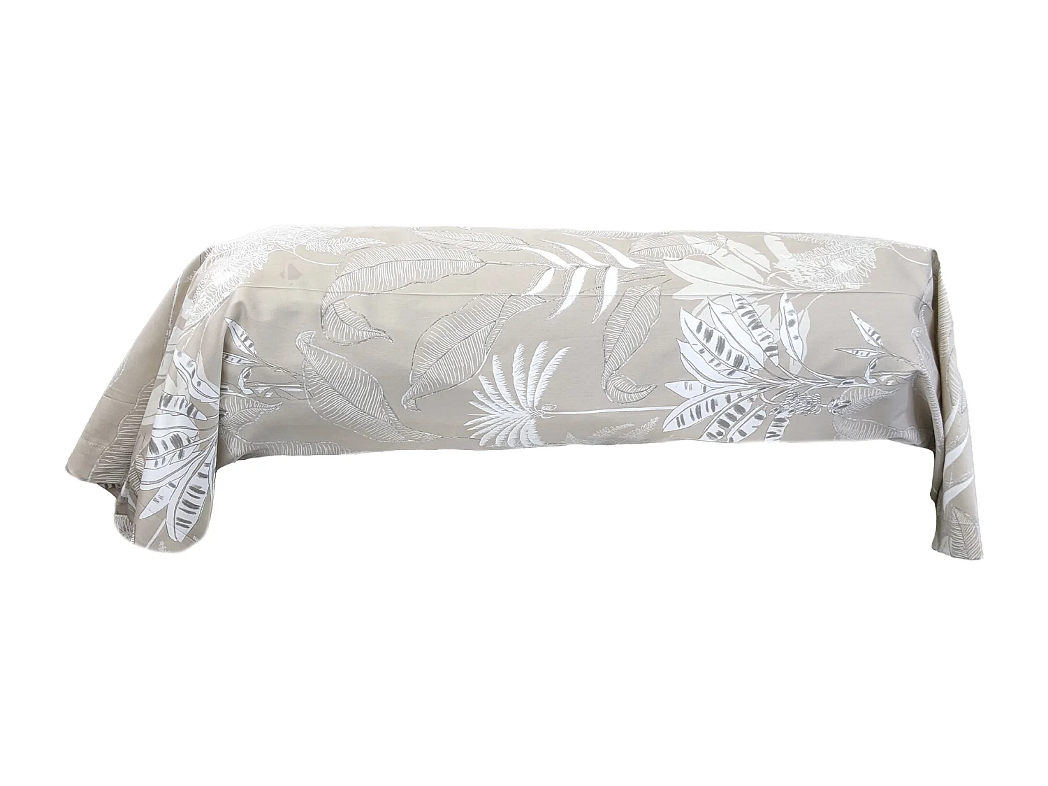 Taie de traversin 240x43 cm satin de coton CAYENNE beige ficelle