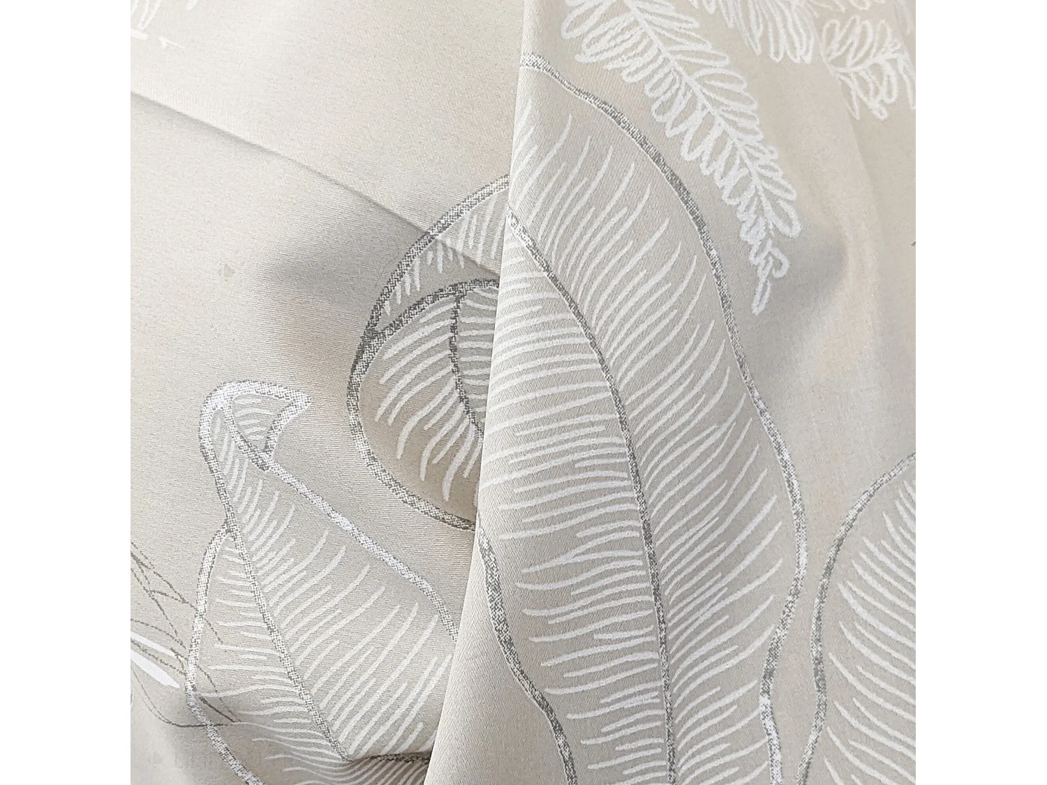 Taie de traversin 240x43 cm satin de coton CAYENNE beige ficelle