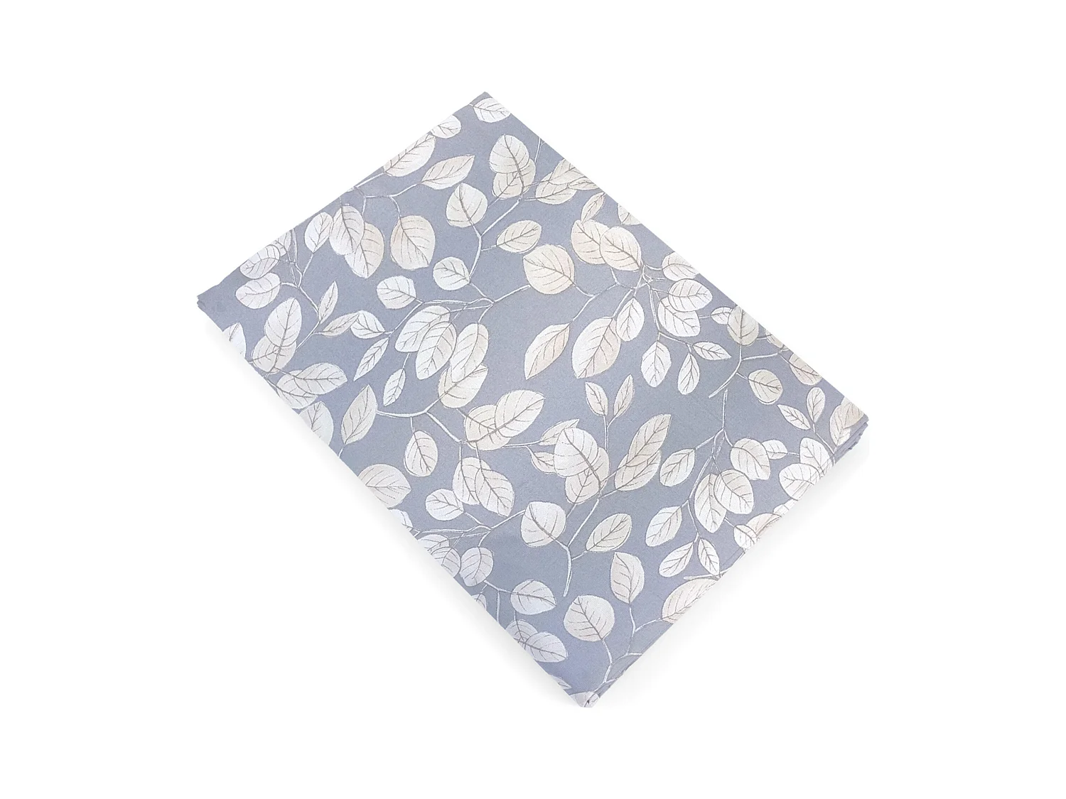 Drap plat imprimé 240x310 cm en 100% percale de coton LISON gris