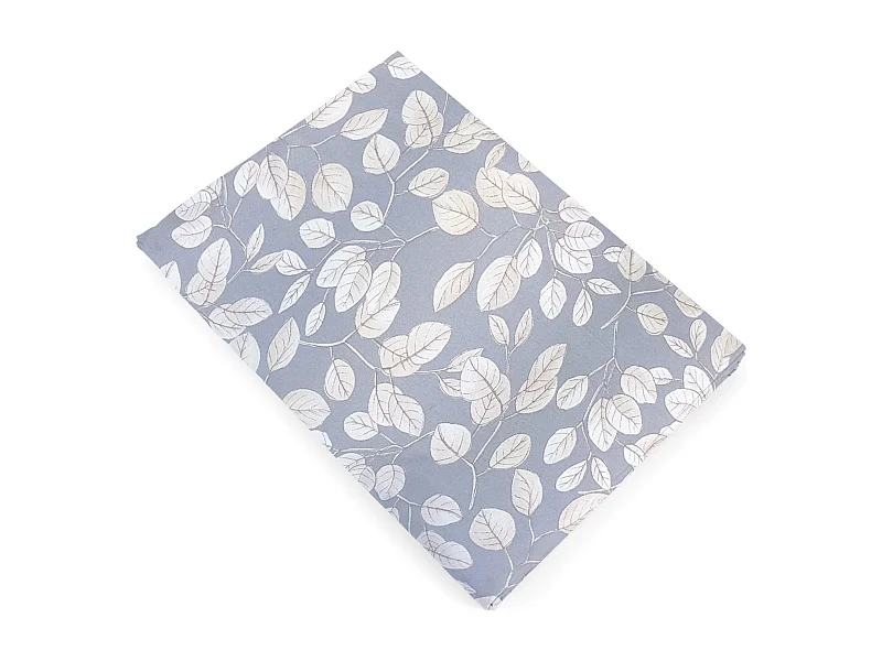 Drap plat imprimé 240x310 cm en 100% percale de coton LISON gris