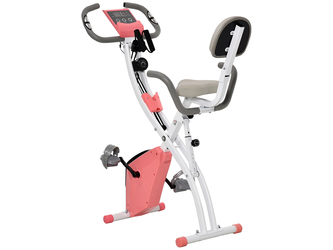 Homcom Vélo d'Appartement Pliant avec 8 Niveaux de Résistance