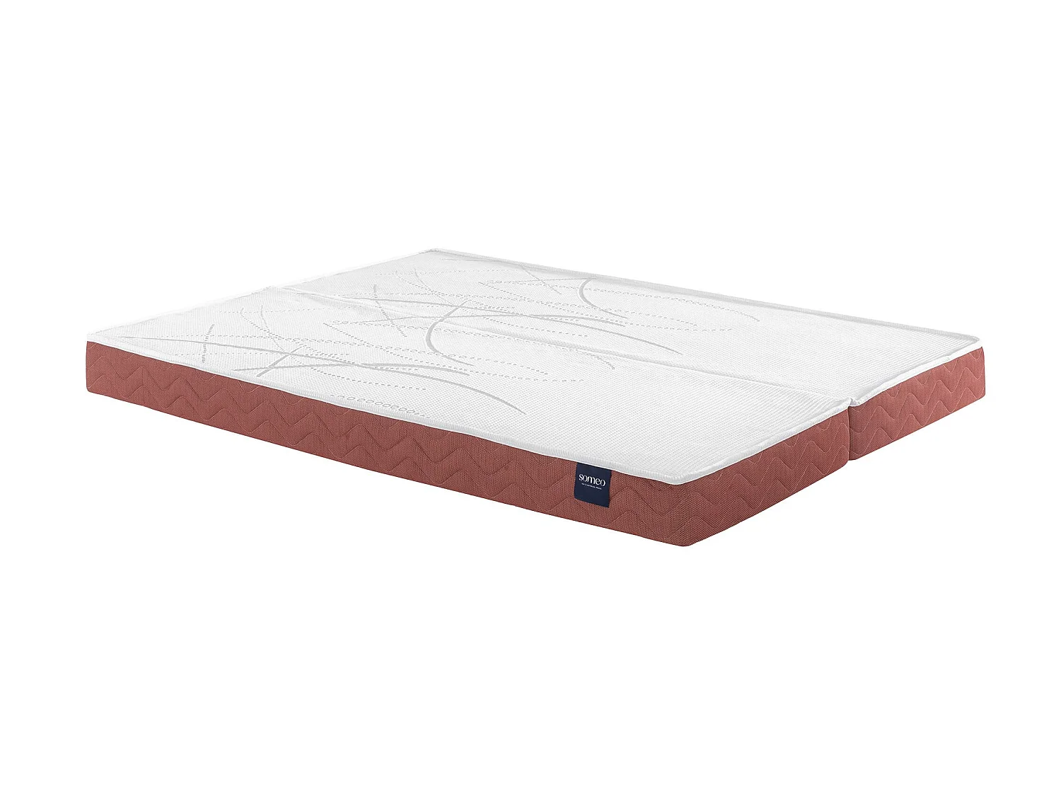 Matelas clic-clac 100% latex Crépuscule 400 - SOMEO 65+65x190